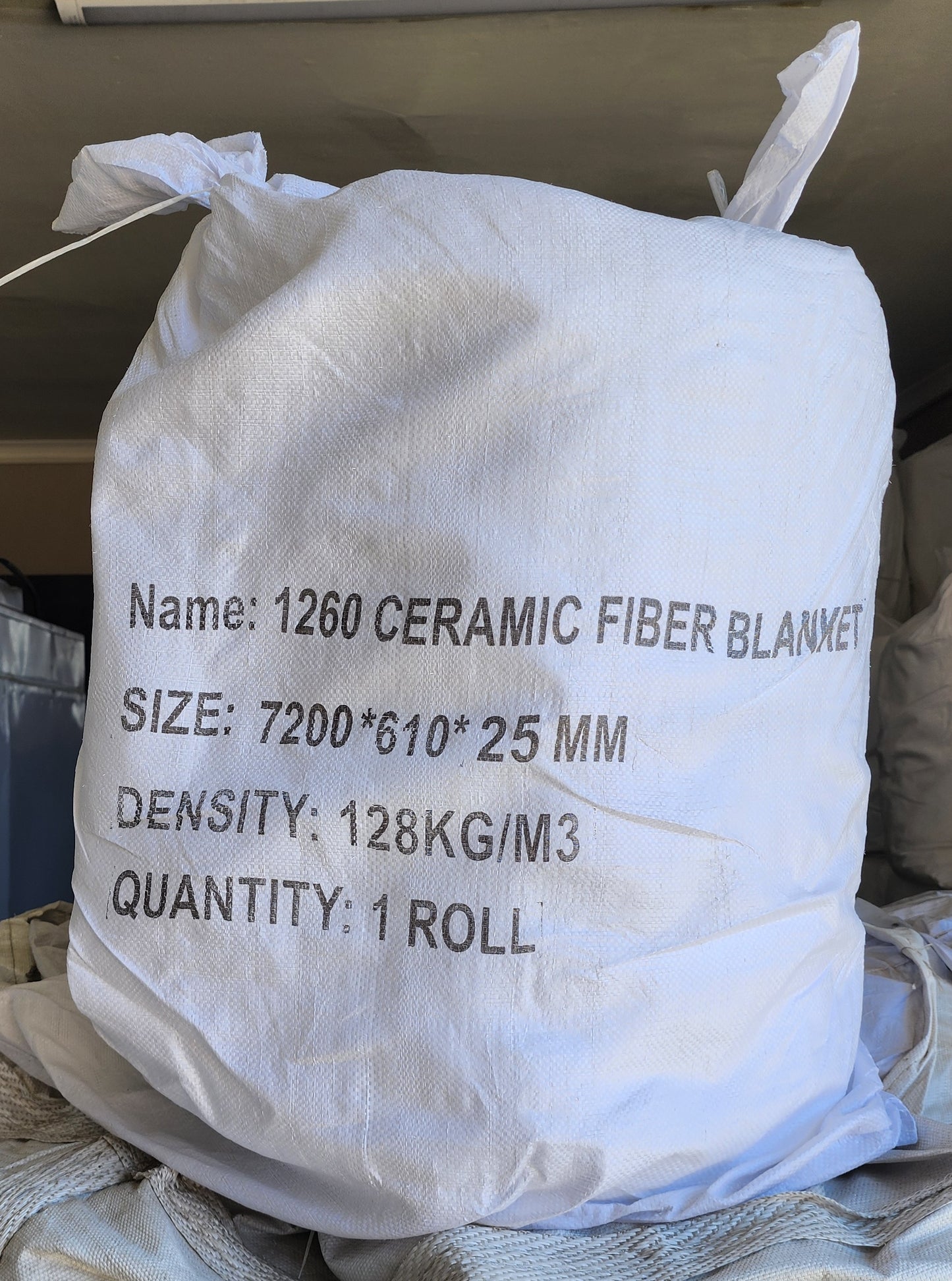 Ceramic Fibre Blanket 7200x610x25mm Density 128